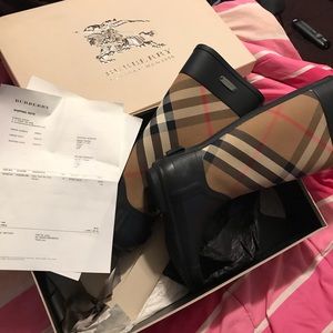 Burberry rain boots
